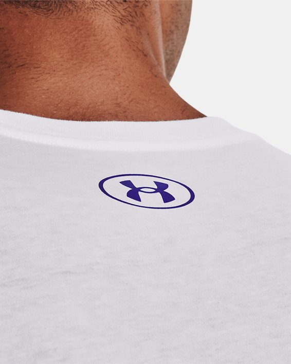 Men's UA Wordmark Baseball Short Sleeve, White, pdpMainDesktop image number 3